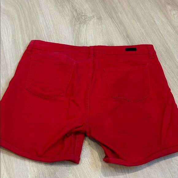 Kut from the Kloth Vibrant Red Jean Shorts - Picture 3 of 6